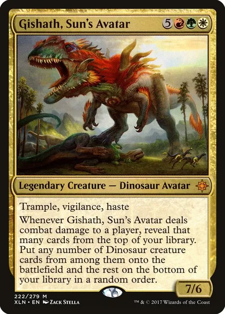 Gishath, Sun's Avatar, Magic card XLN 222 — Ixalan set