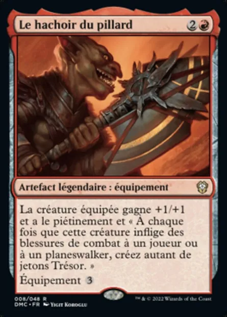 Le hachoir du pillard, carte Magic DMC 8 — extension Dominaria United Commander