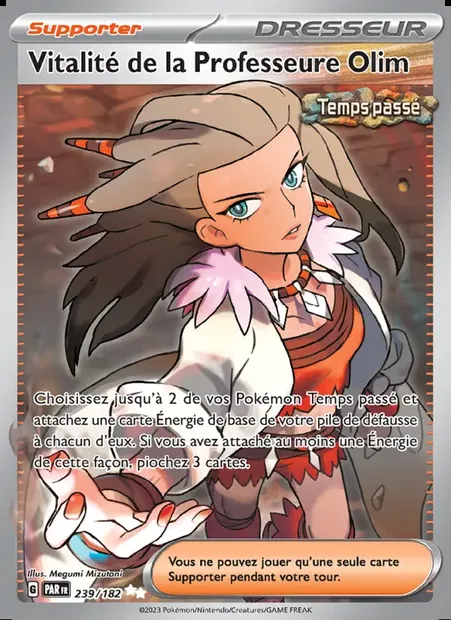 Vitalité de la Professeure Olim, carte Pokémon PAR 239 — extension Faille Paradoxe