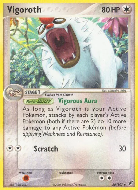 Vigoroth, Pokémon card DX 50 — Deoxys set