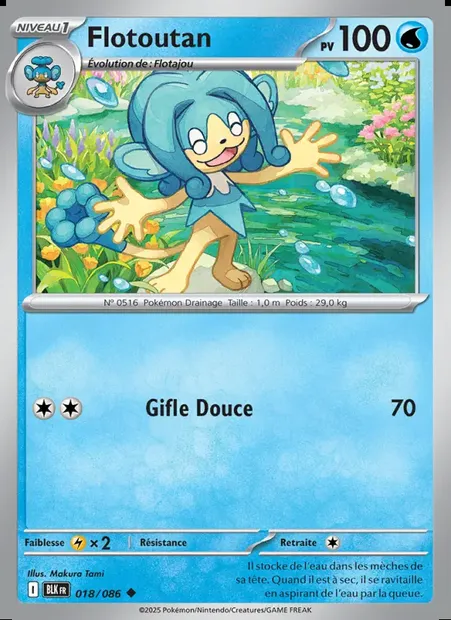 Flotoutan, carte Pokémon BLK 018 — extension Foudre Noire