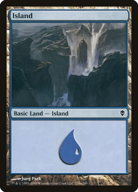 Island, Magic card ZEN 235a — Zendikar set