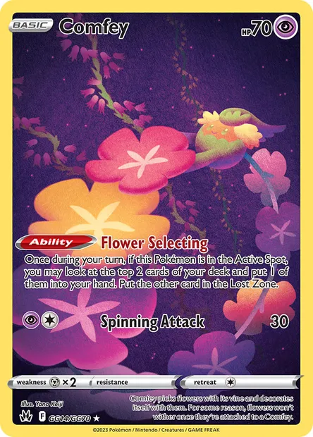 Comfey, Pokémon card CRZ GG14 — Crown Zenith set