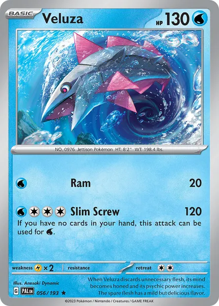 Veluza, Pokémon card PAL 056 — Paldea Evolved set