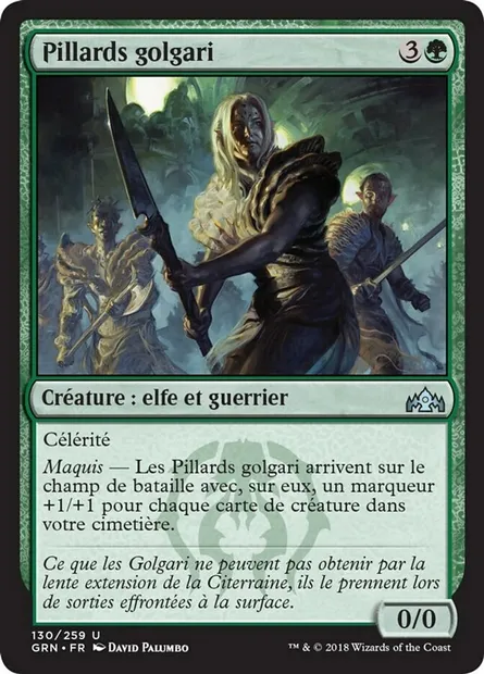 Pillards golgari, carte Magic GRN 130 — extension Les Guildes de Ravnica