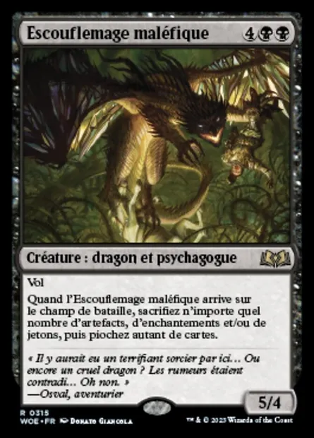 Escouflemage maléfique, carte Magic WOE 315 — extension Wilds of Eldraine