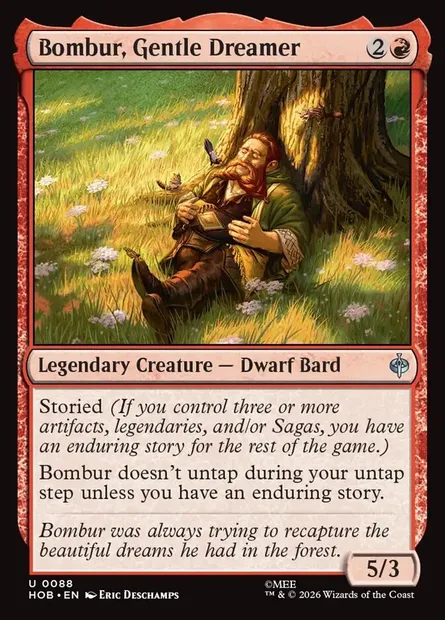 Bombur, Gentle Dreamer, Magic card HOB 88 — The Hobbit set