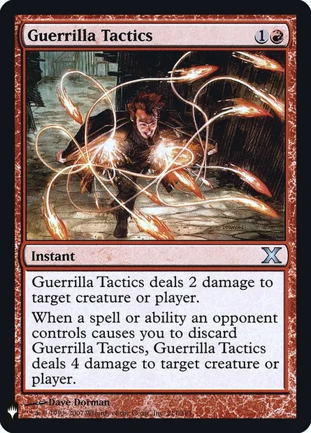 Guerrilla Tactics, Magic card PLST 10E-211 — The List set