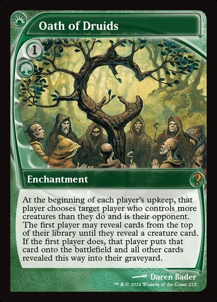 Oath of Druids, Magic card MB2 212 — Mystery Booster 2 set