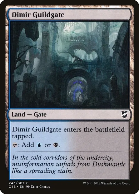 Dimir Guildgate, Magic card C18 243 — Commander 2018 set
