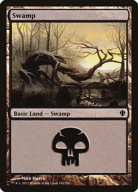 Swamp, Magic card C13 345 — Commander 2013 set