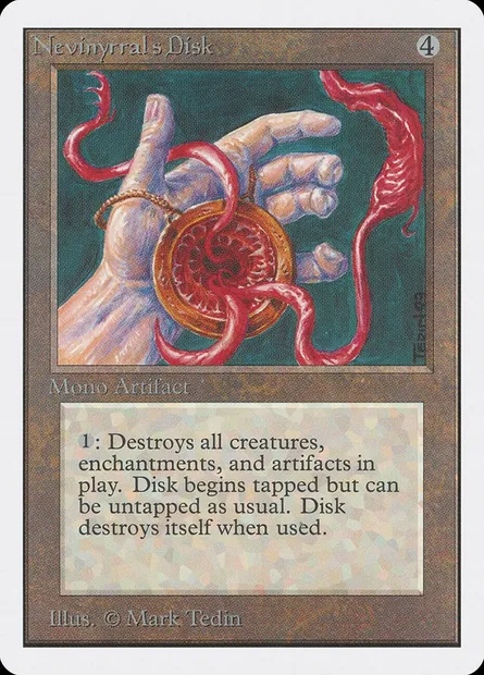 Nevinyrral's Disk, Magic card 2ED 267 — Unlimited Edition set