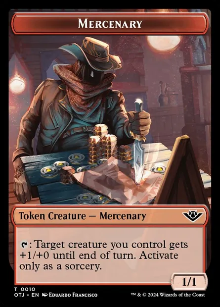 Mercenary, Magic card TOTJ 10 — Outlaws of Thunder Junction Tokens set