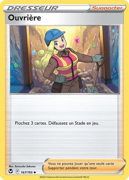 Ouvrière, carte Pokémon SIT 167 — extension Tempête Argentée