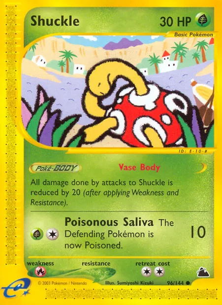 Shuckle, Pokémon card SK 96 — Skyridge set