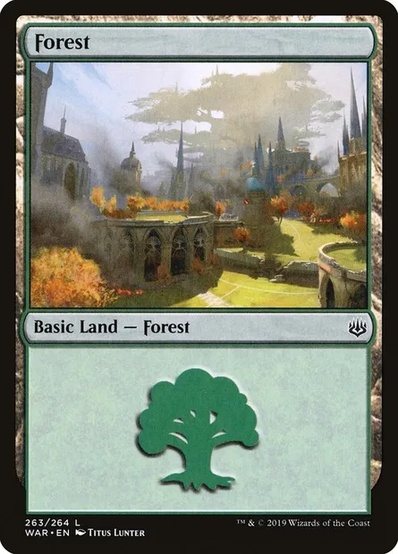 Forest, Magic card WAR 263 — War of the Spark set