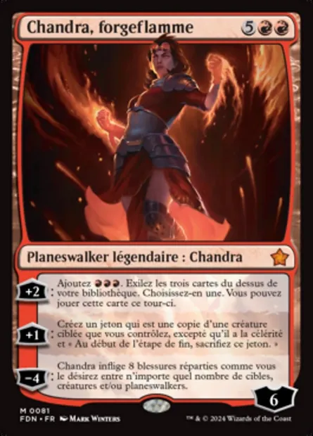 Chandra, forgeflamme, carte Magic FDN 81 — extension Foundations