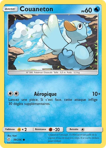 Couaneton, carte Pokémon CEC 59 — extension Éclipse Cosmique