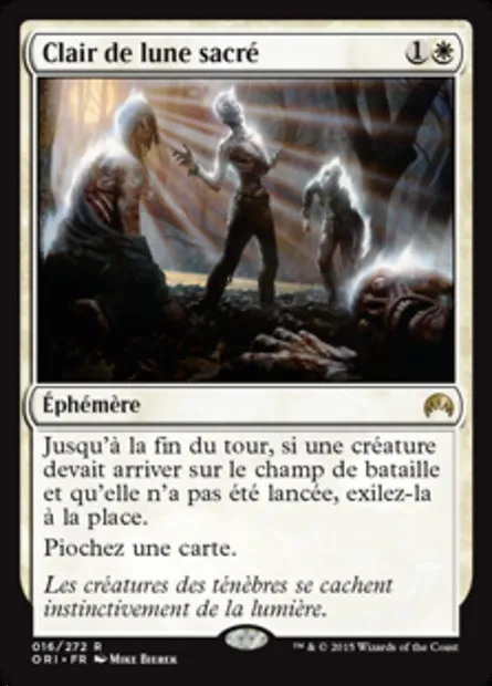 Clair de lune sacré, carte Magic ORI 16 — extension Magic Origines