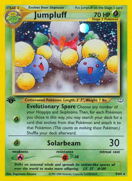 Jumpluff, Pokémon card NR 9 — Neo Revelation set