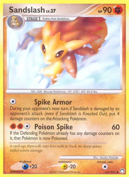 Sandslash, Pokémon card MT 61 — Mysterious Treasures set