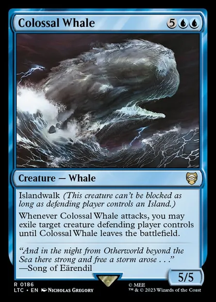 Colossal Whale, Magic card LTC 186 — Tales of Middle-earth Commander set