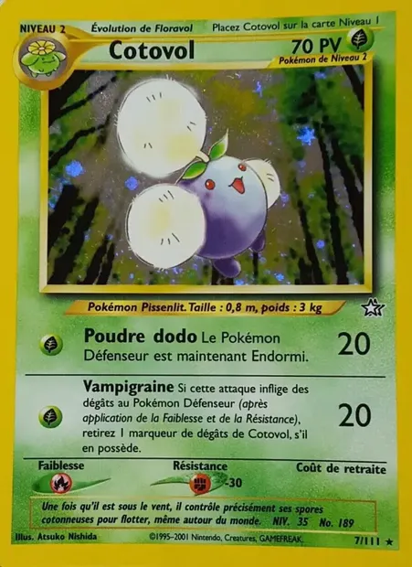 Cotovol, carte Pokémon NG 7 — extension Neo Genesis