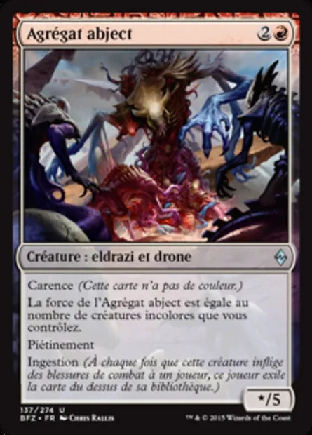 Agrégat abject, carte Magic BFZ 137 — extension La bataille de Zendikar