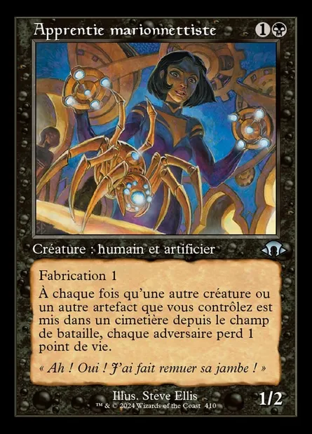Apprentie marionnettiste, carte Magic MH3 410 — extension Modern Horizons 3