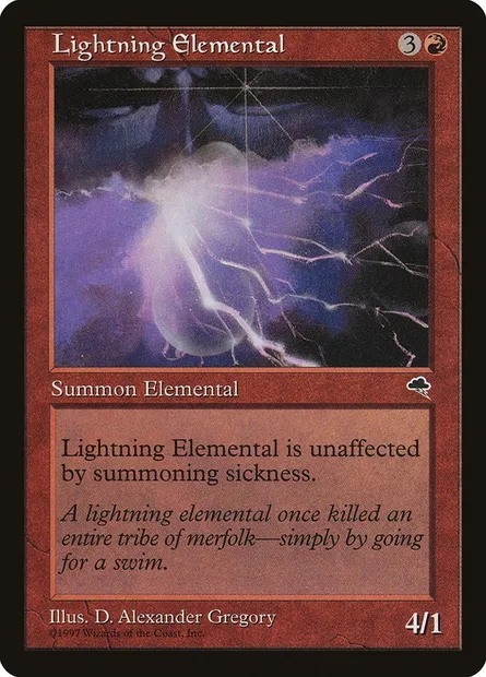 Lightning Elemental, Magic card TMP 186 — Tempest set