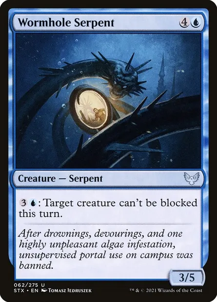 Wormhole Serpent, Magic card STX 62 — Strixhaven: School of Mages set