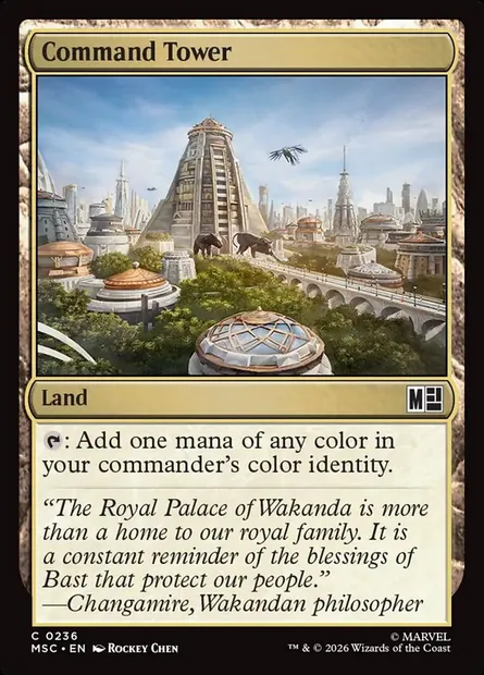 Command Tower, Magic card MSC 236 — Marvel Super Heroes Commander set