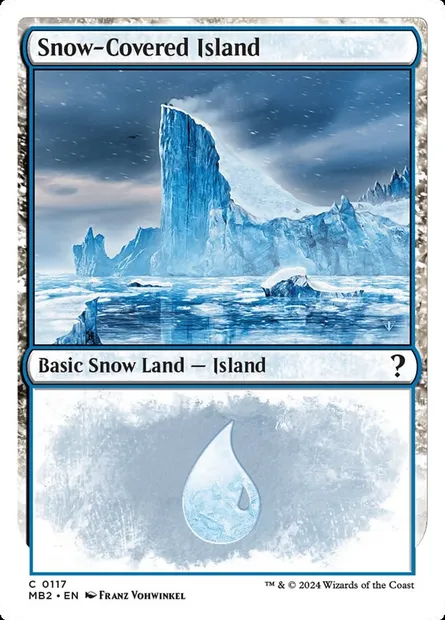 Île enneigée, carte Magic MB2 117 — extension Mystery Booster 2