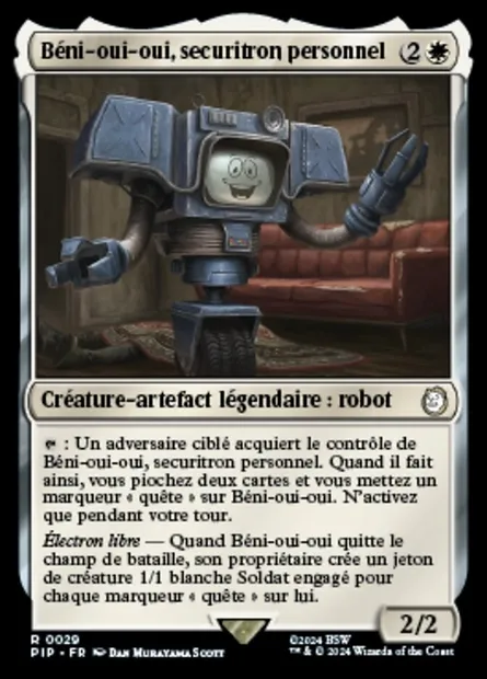 Béni-oui-oui, securitron personnel, carte Magic PIP 29 — extension Fallout