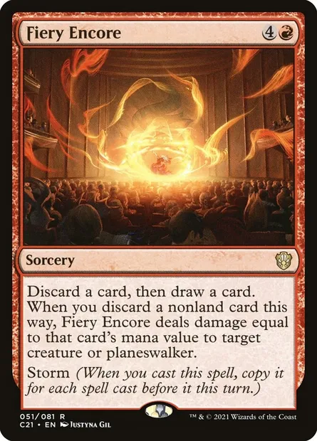 Fiery Encore, Magic card C21 51 — Commander 2021 set