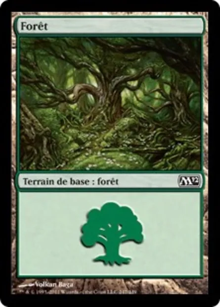 Forêt, carte Magic M12 247 — extension Magic 2012
