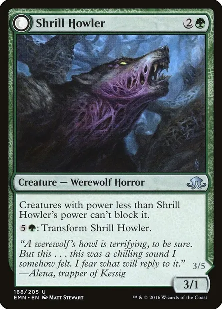 Shrill Howler // Howling Chorus, Magic card EMN 168 — Eldritch Moon set