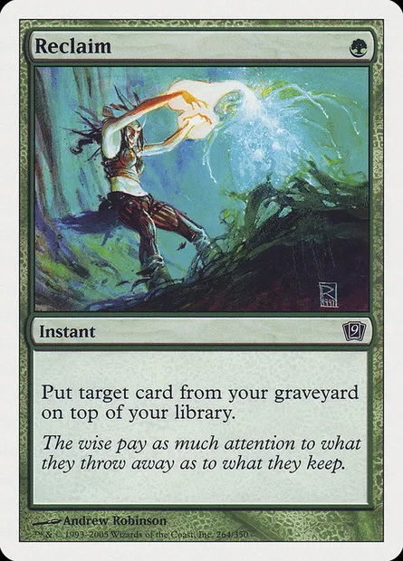 Récupération, carte Magic 9ED 264 — extension Neuvième Edition