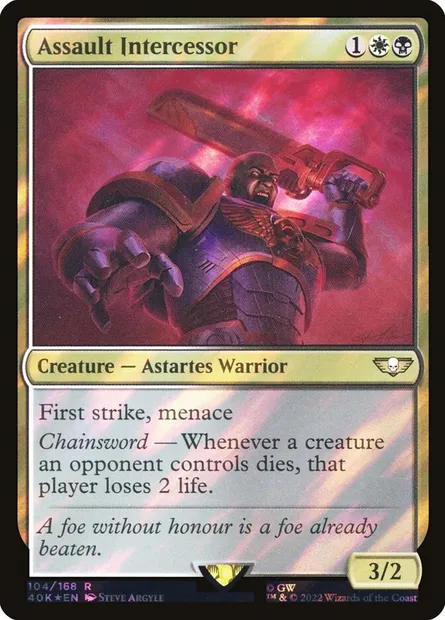 Assault Intercessor, Magic card 40K 104★ — Warhammer 40,000 Commander set