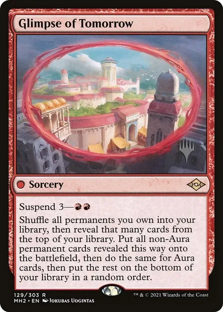 Aperçu de demain, carte Magic PMH2 129p — extension Modern Horizons 2 Promos