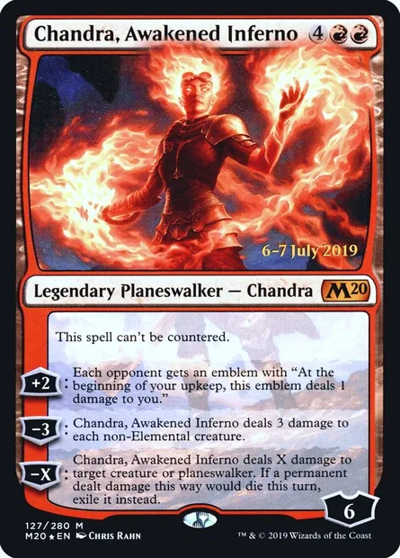 Chandra, Awakened Inferno, Magic card PM20 127s — Core Set 2020 Promos set
