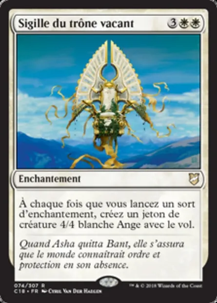 Sigille du trône vacant, carte Magic C18 74 — extension Commander 2018