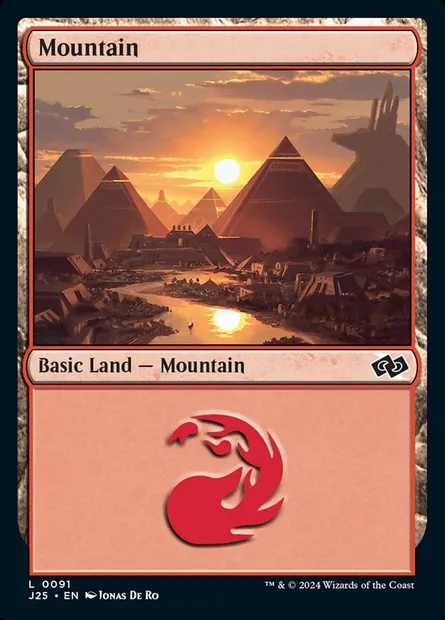 Mountain, Magic card J25 91 — Foundations Jumpstart set