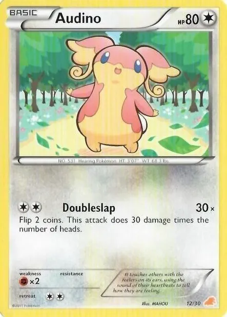 Audino, Pokémon card TK5E 012 — BW Trainer Kit Excadrill set
