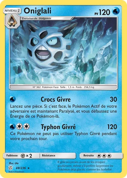 Oniglali, carte Pokémon CEC 48 — extension Éclipse Cosmique