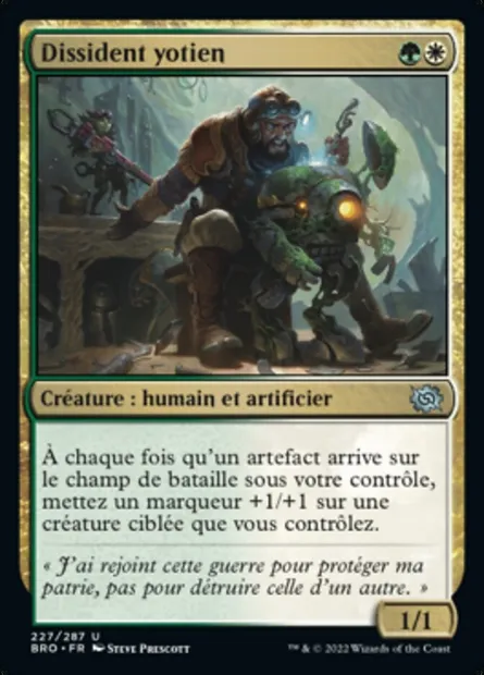 Dissident yotien, carte Magic BRO 227 — extension La Guerre Fratricide