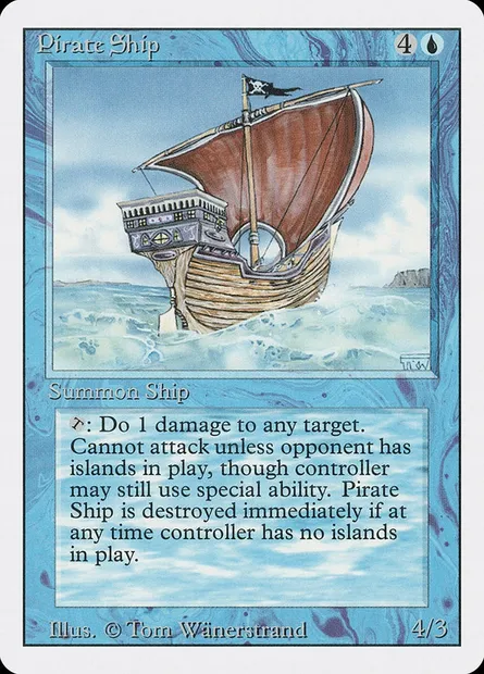 Navire pirate, carte Magic 3ED 72 — extension Revised Edition