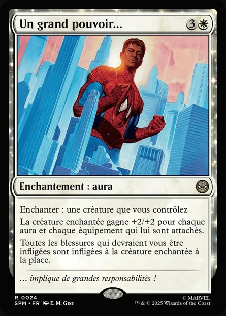 Un grand pouvoir..., carte Magic SPM 24 — extension Marvel's Spider-Man