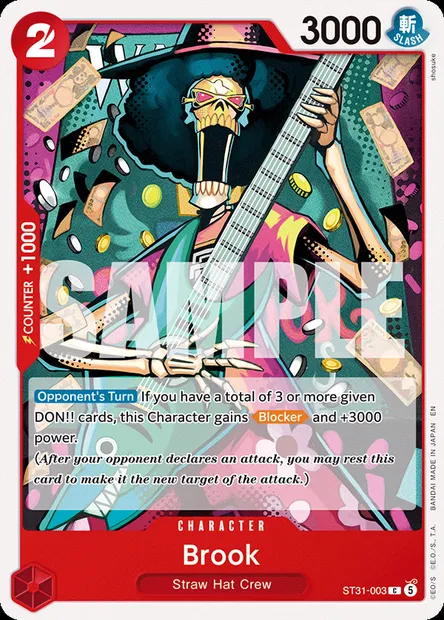 Brook, One Piece card ST31-003 — RED Monkey.D.Luffy set