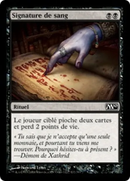 Signature de sang, carte Magic M10 112 — extension Magic 2010